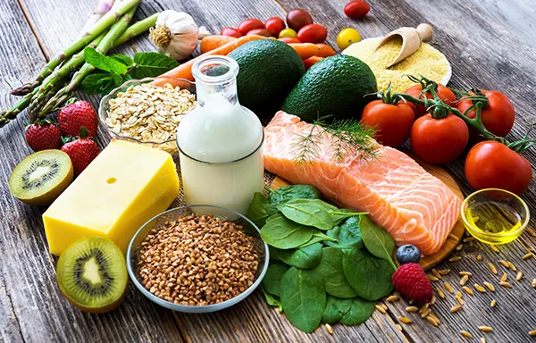 Ernahren Sie sich abwechslungsreich und ausgewogen, reich an Obst