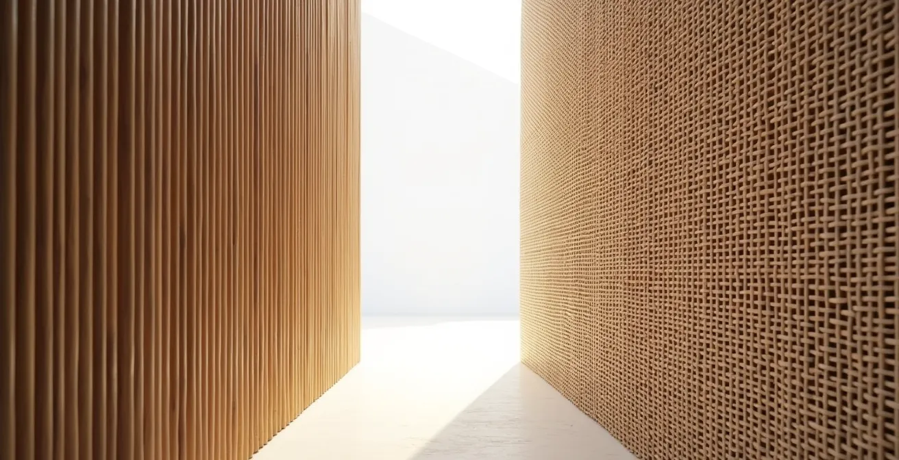 Wissenschaftliche Darstellung der unterschiedlichen Bindegewebsstruktur bei Männern und Frauen, die die Ursache von Cellulite erklärt.