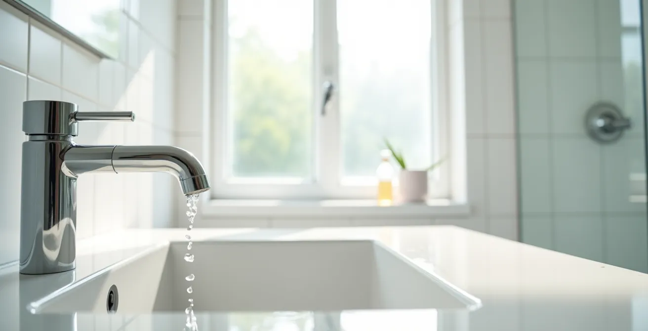 Nahaufnahme von Wassertropfen auf der Hautoberfläche zur Diagnose der Barrierefunktion