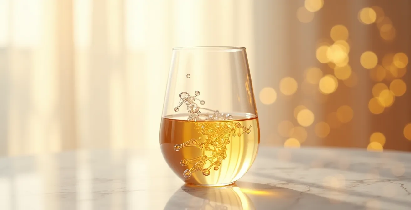 Abstrakte Darstellung der Kollagenpeptid-Absorption im Körper