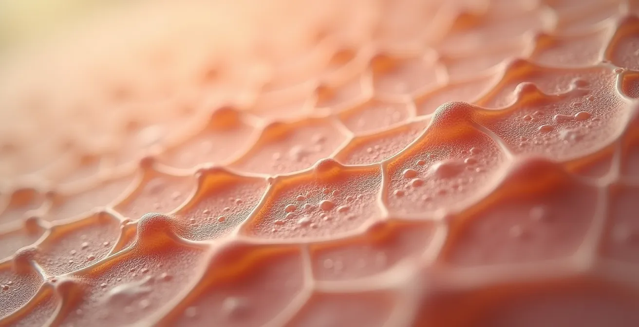 Makroaufnahme der Hautregeneration durch Microneedling