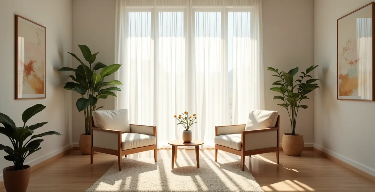 Therapeutisches Gespräch in ruhiger Praxisumgebung, das die Wichtigkeit der psychologischen Bewertung vor einer OP symbolisiert