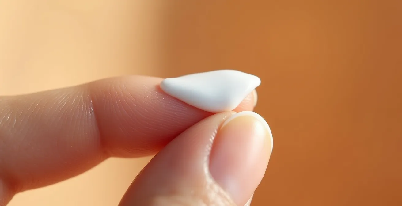 Visuelle Anleitung zur 2-Finger-Regel beim Auftragen von Sonnencreme